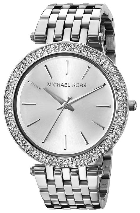 michael kors diamond silver watch